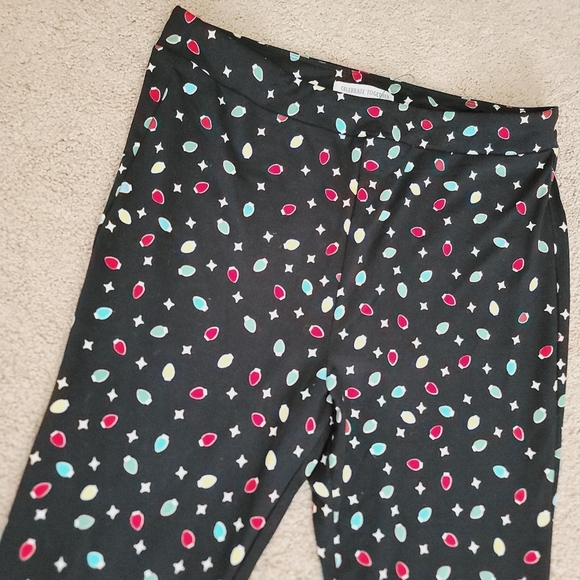2/$20 NWT Celebrate Together Holiday Print High-Rise Printed Flare-Leg Pants L - Picture 1 of 11